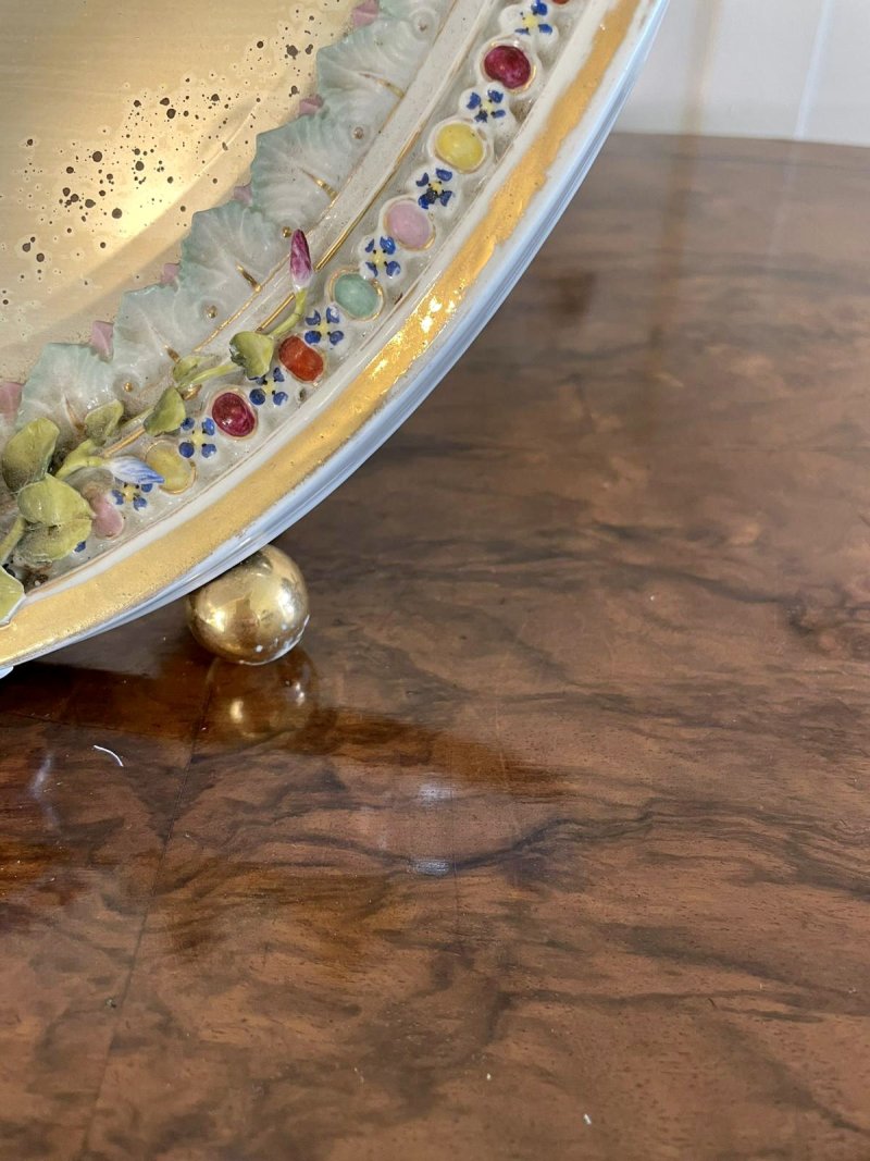 Large Antique Continental Porcelain Easel Mirror - Image 4